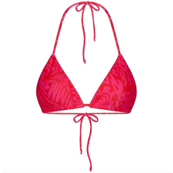 🍉‎ NWT Remmie by Riley Classic Triangle Bikini Tie Top Watermelon Pink Size XL - Picture 1 of 7